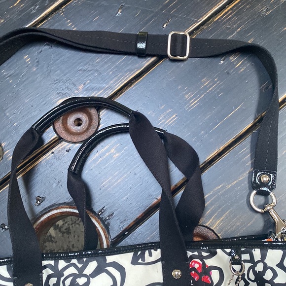 Coach Floral Flower Graffiti Poppy Shoulder Bag Tote F16914 - Picture 13 of 16